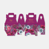 Burgundy Sage Green Blue Floral - Product Bedankdoosjes (Uitgevouwen)