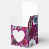 Burgundy Saliegroen En Stofblauw Merk Florale Bedankdoosjes (Geopend)