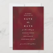 Burgundy Save the Date Invitation Kaart (Voorkant)