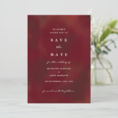 Burgundy Save the Date Invitation Kaart (Staand voorkant)