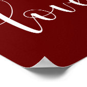 Burgundy Script hoe fijn het is om een bruiloft te Poster (Hoek)