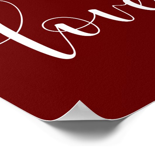 Burgundy Script hoe fijn het is om een bruiloft te Poster (Hoek)