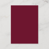 Burgundy Script RSVP QR-code Informatiekaartje (Achterkant)