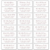 Burgundy Script Weddenschappen Adresetiketten Sticker (Voorkant)