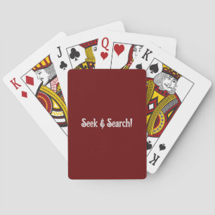 Burgundy Seek & Search-speelkaartdeck Pokerkaarten
