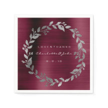 Burgundy Shimmering Urban Silver Wreatname
