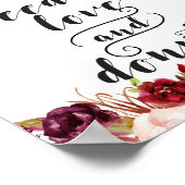 Burgundy Sign Poster (Hoek)