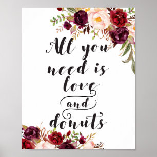 Burgundy Sign Poster