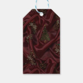 Burgundy Silk-Look Diamond  Cadeaulabel (Voorkant)