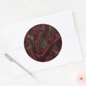 Burgundy Silk-Look Diamond Encrusted Ronde Sticker (Envelop)