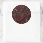 Burgundy Silk-Look Diamond Encrusted Ronde Sticker (Tas)