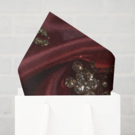 Burgundy Silk-Look Diamond Tissuepapier
