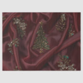 Burgundy Silk-Look Diamond  Tissuepapier (Voorkant)
