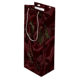 Burgundy Silk-Look Diamond Wijn Cadeautas