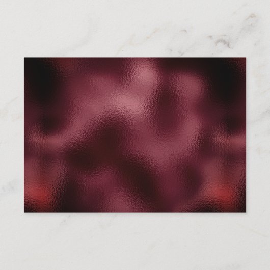 Burgundy Silver Floral Lijst Wedding Details Informatiekaartje (Achterkant)