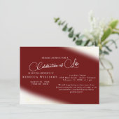 Burgundy Simple Celebration of Life Invitations Kaart (Staand voorkant)