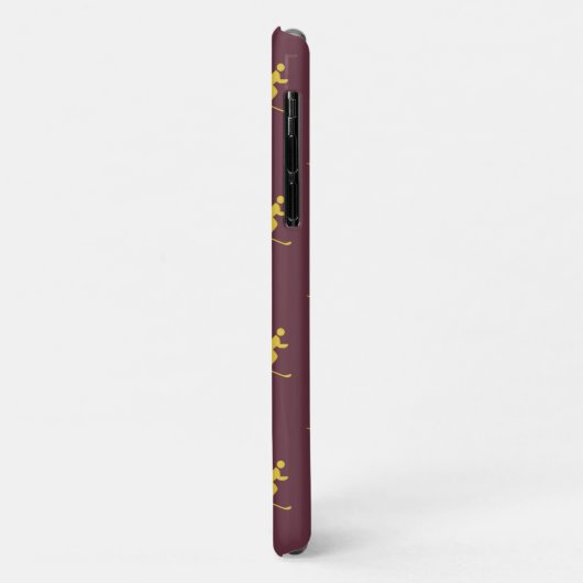 Burgundy Skier Hoesje-Mate iPhone Case (Achterkant/links)