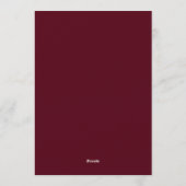 Burgundy & Slate Dramatic Bloom Wedding Kaart (Achterkant)