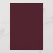 Burgundy Slate Twilight Bloom Wedding Kaart (Achterkant)