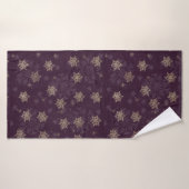 Burgundy Snowflake Badhanddoek (Badhanddoek)