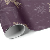Burgundy Snowflake Cadeaupapier (Rol Hoek)