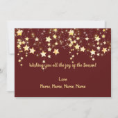 Burgundy Snowflake One Photo met kerstmis Feestdagenkaart (Achterkant)