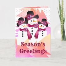 Burgundy Snowman met pooldots