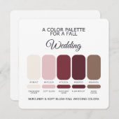 Burgundy Soft Blush Fall Wedding Palette 2026 Card Kaart (Voorkant / Achterkant)