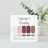 Burgundy Soft Blush Fall Wedding Palette 2026 Card Kaart (Staand voorkant)