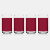 Burgundy Solid Color Blikvorm Glas (Achterkant)