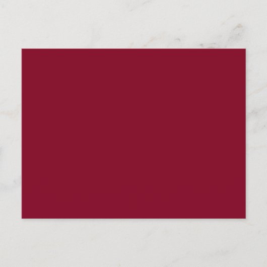 Burgundy Solid Color Briefkaart (Voorkant)