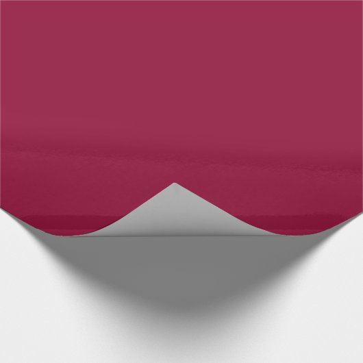Burgundy Solid Color Cadeaupapier (Hoek)