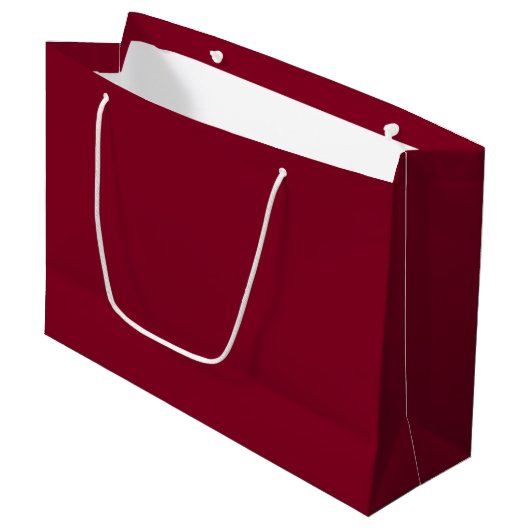 Burgundy Solid Color Groot Cadeauzakje (Voorkant Gekanteld)