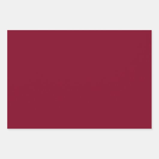 Burgundy Solid Color Inpakpapier Vel (Voorkant)