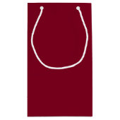 Burgundy Solid Color Klein Cadeauzakje (Achterkant)