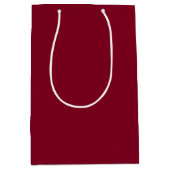 Burgundy Solid Color Medium Cadeauzakje (Voorkant)