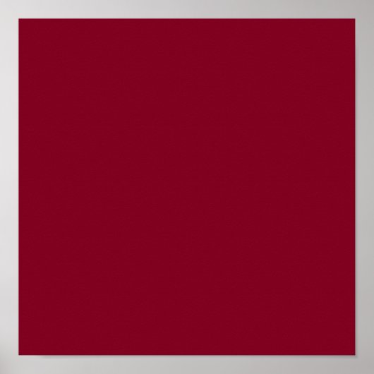 Burgundy Solid Color Poster (Voorkant)