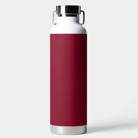 Burgundy Solid Color Waterfles (Voorkant)