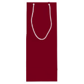 Burgundy Solid Color Wijn Cadeautas (Achterkant)