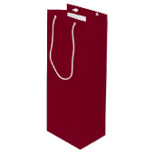 Burgundy Solid Color Wijn Cadeautas (Voorkant Gekanteld)