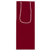 Burgundy Solid Color Wijn Cadeautas (Voorkant)