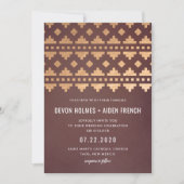 Burgundy Southwest Gleam Wedding Invitation Kaart (Voorkant)