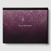 Burgundy Sparkle Mr & Mrs Wedding Guest Book Gastenboek (Achterkant)