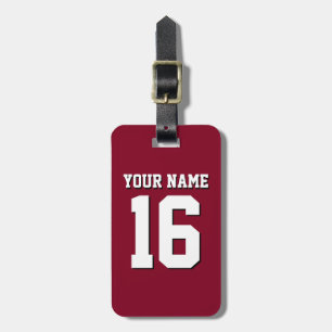 Burgundy Sporty Team Jersey Bagagelabel
