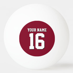 Burgundy Sporty Team Jersey Pingpongbal