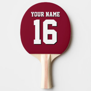 Burgundy Sporty Team Jersey Tafeltennisbatje