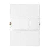 Burgundy Spring Calligraphy Wedding Invitation Uitnodigingen Wikkel (Achterkant Voorbeeld)