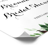 Burgundy Spring Floral Vrijgezellenfeest Welkom Poster (Hoek)