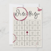 Burgundy Stains Wine Bingo Card Kaart (Voorkant)