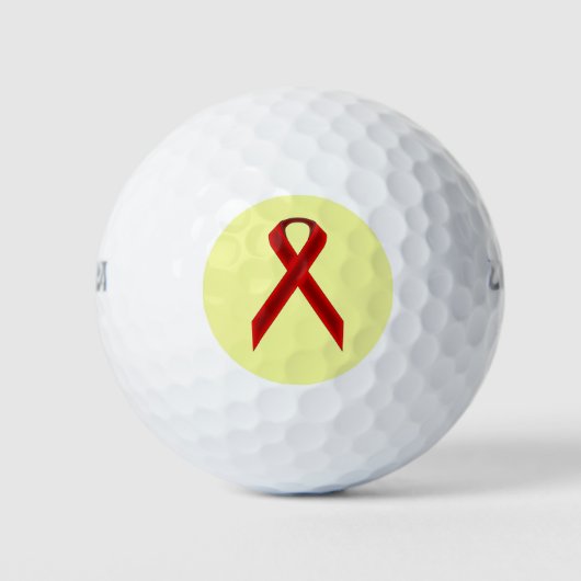 Burgundy Standard Ribbon door Kenneth Yoncich Golfballen (Voorkant)